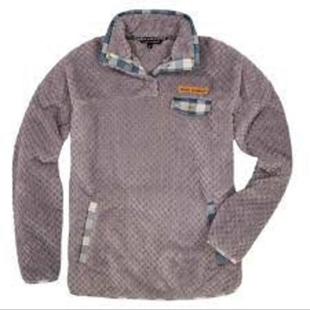 Simply Southern | Sherpa Jacket Pullover Sweatshirt Women’s Blue Frost | L